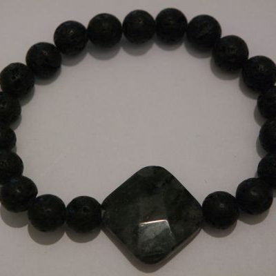bracelet aromathérapie lave et agate