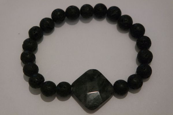 bracelet aromathérapie lave et agate