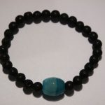 bracelet aromathérapie lave et agate bleue