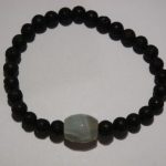 bracelet aromathérapie lave et agate grise