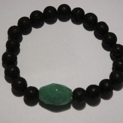bracelet aromathérapie lave et aventurine