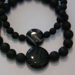 bracelets pour couple lave et onyx noir