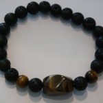 bracelet aromathérapie lave et œil de tigre