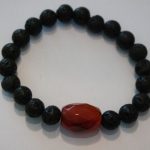 bracelet aromathérapie lave et cornaline