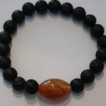 bracelet aromathérapie lave et cornaline