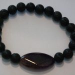 bracelet aromathérapie lave et agate craquelée