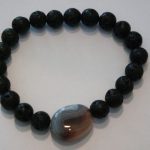 bracelet aromathérapie lave et agate naturelle