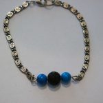 bracelet aromathérapie lave et howlite bleue