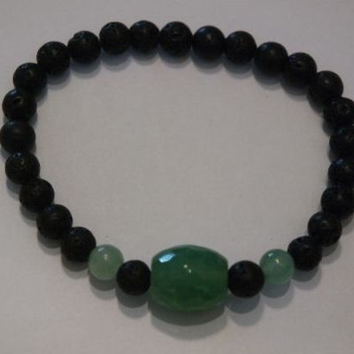 bracelet aromathérapie lave et aventurine