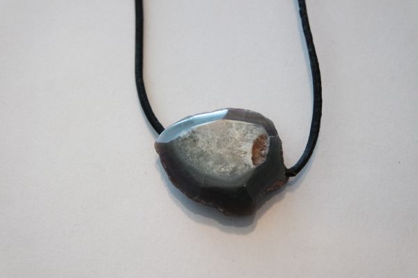 pendentif pierre percée agate brute polie – Image 2