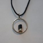 pendentif anneau tourmaline noire