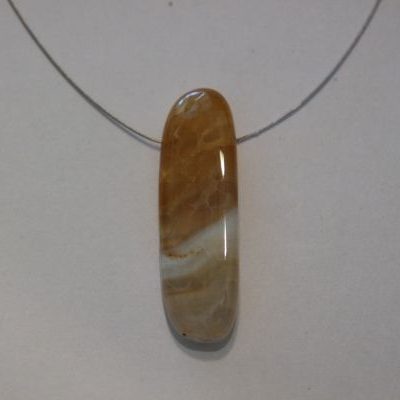 pendentif de protection agate miel zonée