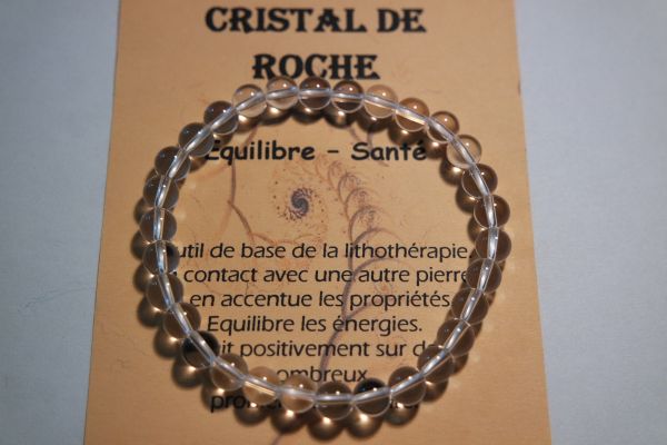 bracelet perles cristal de roche