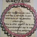 bracelet perles quartz rose
