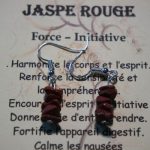 boucles d&rsquo;oreilles baroques jaspe rouge