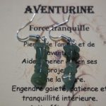 boucles d&rsquo;oreilles baroques aventurine