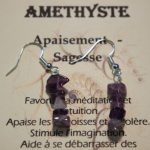 boucles d&rsquo;oreilles baroques améthyste